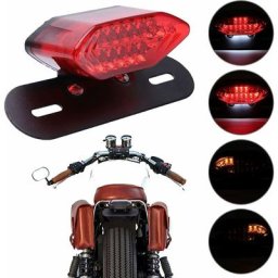Feu arrière de moto feu stop led feu stop intégré avec support de plaque d'immatriculation