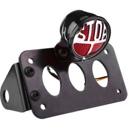Lampe de plaque d'immatriculation universelle pour feu arrière de moto à montage latéral avec