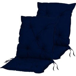 Stilista - Lot de 2 coussins de chaise à dossier bas 104 x 52 x 8 cm Indoor et Outdoor en