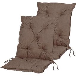 Stilista - Lot de 2 coussins de chaise à dossier bas 104 x 52 x 8 cm Indoor et Outdoor en