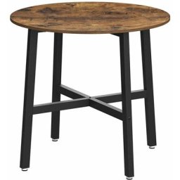 Table à manger table de cuisine ronde pour salon bureau 80 x 75 cm (diamètre x hauteur) style