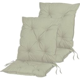 Stilista - Lot de 2 coussins de chaise à dossier bas 104 x 52 x 8 cm Indoor et Outdoor en
