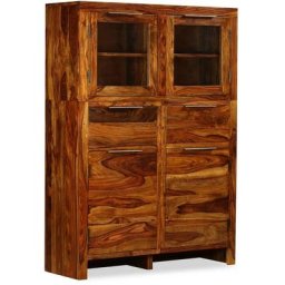 Buffet Bois massif de Sesham 100 x 35 x 140 cm Vidaxl Brun