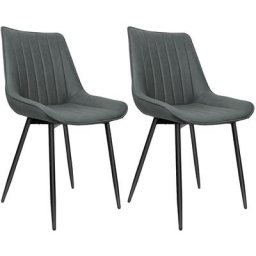 Bathrins - Lot de 2 Chaises de salle à manger Chaises en cuir artificiel respirant avec pieds en