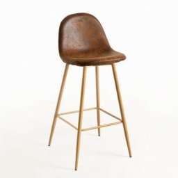 Tabourets de Cuisine - Tabouret Teok Similicuir - Brun Vintage - Brun Vintage