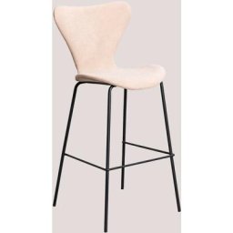 Taburete Alto et Tela De Style Sklum Nu brun pâle ↑76 cm Noir - Nu brun pâle ↑76 cm Noir