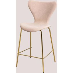 Taburete Alto et Tela De Style Sklum Nu brun pâle ↑66 cm Doré - Nu brun pâle ↑66 cm Doré