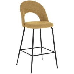 Tabouret Mahalia moutarde hauteur 63 cm - Moutarde - Kave Home
