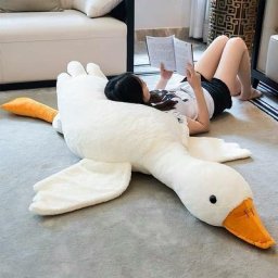 Oreiller en peluche d'oie en peluche très grand jouet en peluche d'oie, oreiller en peluche de