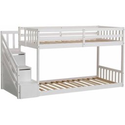 Lits superposés pour enfants 190x90cm blanc celestine - white