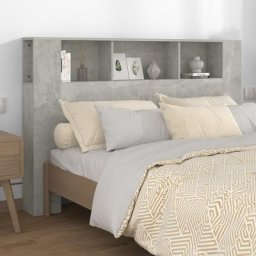 Armoire de tête de lit - Moderne Armoire de tête de lit Gris béton 160x18,5x104,5 cm FR7838