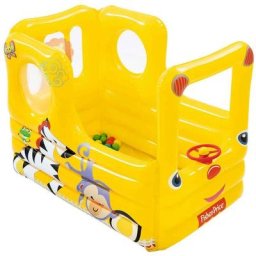 Bestway - Piscine à Balles Gonflables Fisher Price Bus Scolaire 137x96x96 cm Jaune