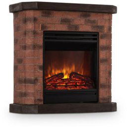 Klarstein - Cheminée électrique Villach 1800W décor pierre Polystone Télécommande - Rouge