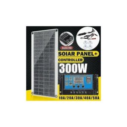 Kit Solaire 300w - Panneau Solaire Flexible Module Pv Monocristallin + Contrôleur 20a Pour Bateau