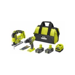Ryobi - Perceuse-visseuse à percussion 18V OnePlus - Scie sauteuse pendulaire - Sac de rangement