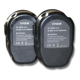 vhbw 2x Batteries remplacement pour Dewalt DC9091, DE9038, DE9091, DE9092, DE9094, DE9502, DW9094