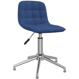 Chaise pivotante de bureau Bleu Tissu Vidaxl Bleu