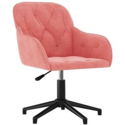 Chaise pivotante de bureau Rose Velours Vidaxl Rose