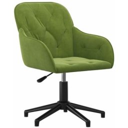 Chaise pivotante de bureau Vert clair Velours Vidaxl Vert clair