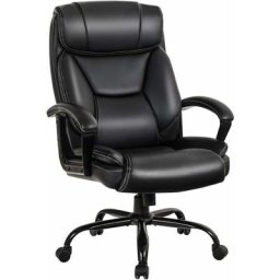 COSTWAY Chaise de Bureau, Pivotante Fauteuil de Bureau Ergonomique Réglable, en Hauteur par Levier