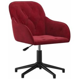 Chaise pivotante de bureau Rouge bordeaux Velours Vidaxl Rouge bordeaux