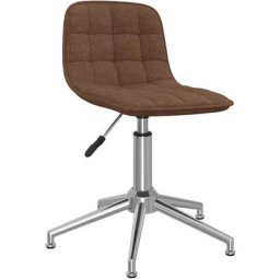 Chaise pivotante de bureau Marron Tissu Vidaxl Marron