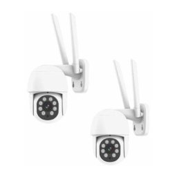 Semac - Pack 2 x Caméra Motorisée Extérieure Full hd Vision Nocturne Connexion Wifi RJ45 Compatible