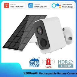Camera de Surveillance Solaire sans fil Exterieur WiFi 2MP 1080P 5200mAh Batterie Rechargeable 135