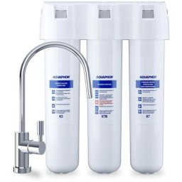 Système De Filtration D'eau Sous Évier Avec Robinet Épurateur 3 Étapes 2,5l/min - Blanc