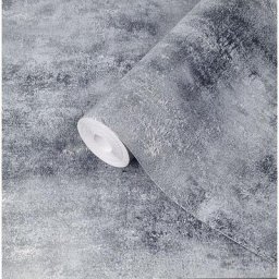 Papier peint beton uni gris anthracite noir argent 10.05 x 0.53 m - Gris Argent Noir Anthracite
