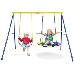 DREAMADE Balançoire pour Enfants 3+ Ans & Adultes, Charge Max. 300KG avec Support de Balançoire et