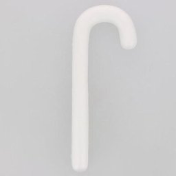 Décoration de Noël blanche forme sucre d'orge - Hauteur 30cm - Blanc