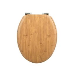 Spirella - Abattant wc mdf & pvc borneo Bois - Charnières Zinc - Marron