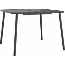Vidaxl - Table de jardin anthracite 100x100x71 cm acier n/a
