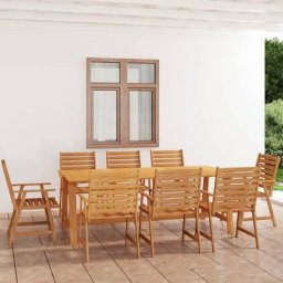 Ensemble Table et Chaise de Jardin 9 pcs - Mobilier de salle à manger de jardin Bois d'acacia