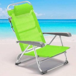 Chaise de bain de soleil pliante Spiaggina Sea Beach Recliner Vert