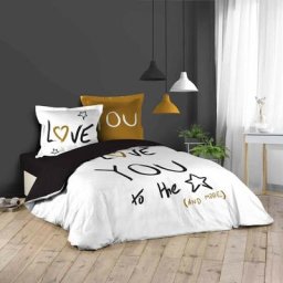 Parure de lit Amor 260x240 - Blanc