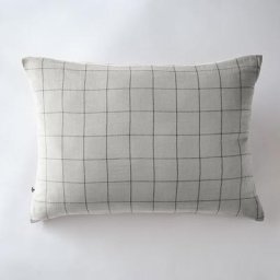 L'effet Papillon - Taie d'oreiller gaze de coton tissée 50 x 70 cm Gaia Match gris - Gris