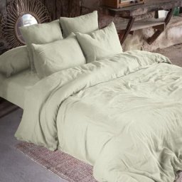 Copy de Housse de couette double gaze de coton 240 x 220 cm vert d'eau (green) Vert - Vert