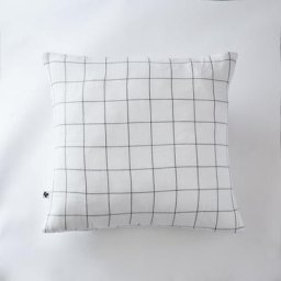 Taie d'oreiller gaze de coton tissée 60 x 60 cm Gaia Match Blanc - Blanc