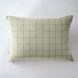 Taie d'oreiller gaze de coton tissée 50 x 70 cm Gaia Match Vert d'eau - Vert clair