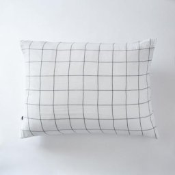 Taie d'oreiller gaze de coton tissée 50 x 70 cm Gaia Match Blanc - Blanc