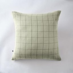 Taie d'oreiller gaze de coton tissée 60 x 60 cm Gaia Match Vert d'eau - Vert clair