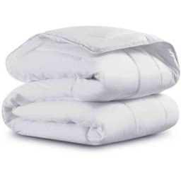 Couette Simmons enveloppe percale 4 saisons 350g - 260x240 - Blanc