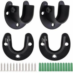 Support de tringle en u, acier inoxydable, pour tringle de placard, support de tringle à rideau de