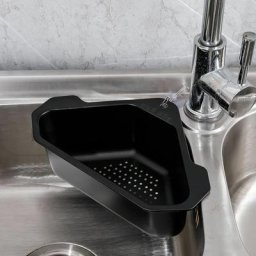 Passoire Support de Rangement d'évier, Acier Inoxydable Égouttoir Evier Passoire Coin Filtre