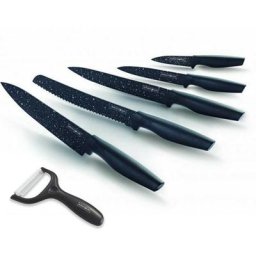 Royalty Line - RL-MB5: Set de couteaux de revêtement anti-adhésif 5PCS Noire