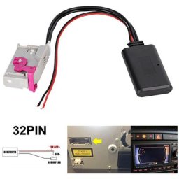 Adaptateur de cble 32 broches Kit Bluetooth de voiture auxiliaire pour A3 A4 A6 A8 tt R8 rnse