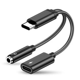 Blue Dream - Adaptateur de casque usb c et charge, adaptateur 2 en 1 usb c vers prise prend en