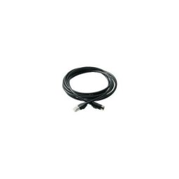 Cordon multimédia noir longueur 2 mètres 1 connecteur RJ45 + 1 connecteur tv mâle iec 9.52 Lexcom
